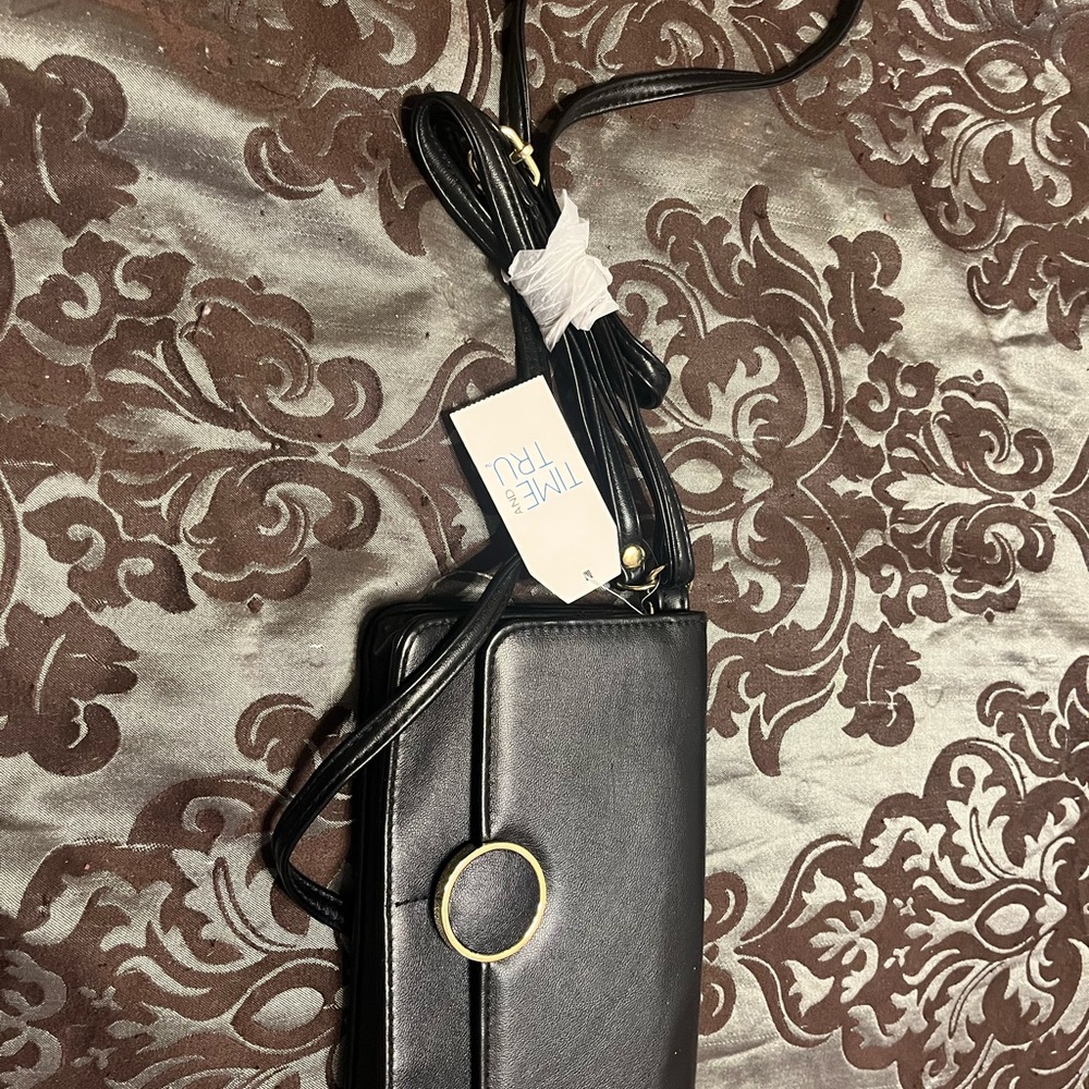 Time and Tru Black Shoulder Bag